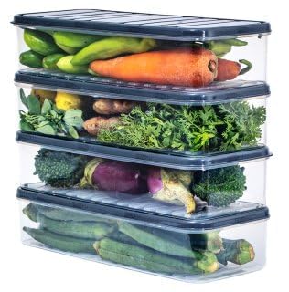 Fridge Storage Containers (1200 Ml, Transparent)