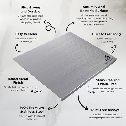 Stainless steel chopping board